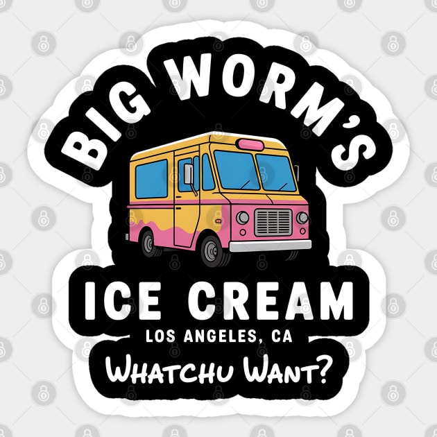 Big Worm's Ice Cream Truck Sticker by UrbanLifeApparel